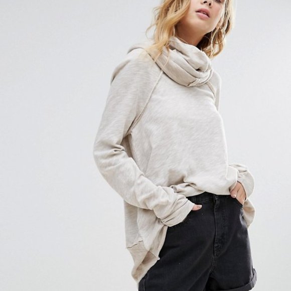 Free People Sweaters - Free People Beach Cotton Cocoon Cowl Neck Sweater
